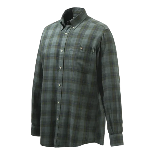 Beretta Camicia Wood Flannel Button Down Verde