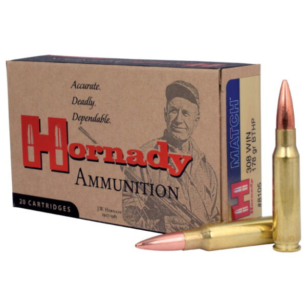 Hornady Munizioni Match BTHP cal. .308 Win 178 gr cod. 8105