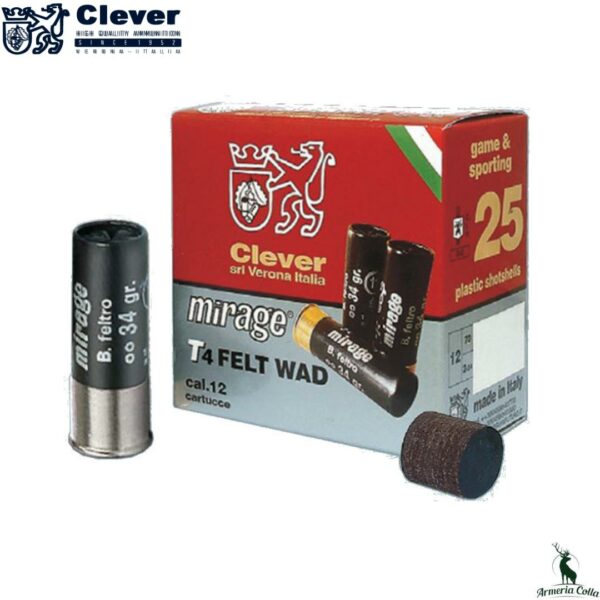 Clever Munizioni Mirage T4 Felt Wad Fibre 34g cal. 12