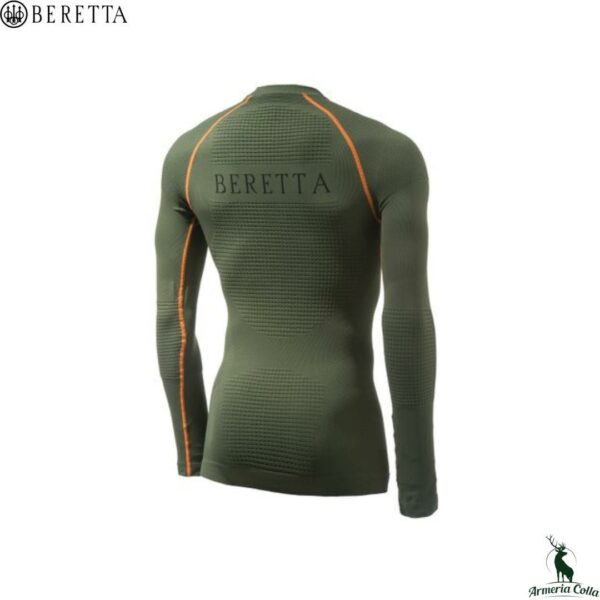 Beretta Maglia Intima a Maniche Lunghe Body Mapping 3D col. Verde