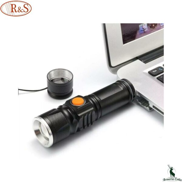 R&S Torcia mod. Police 8800W Ricaricabile USB